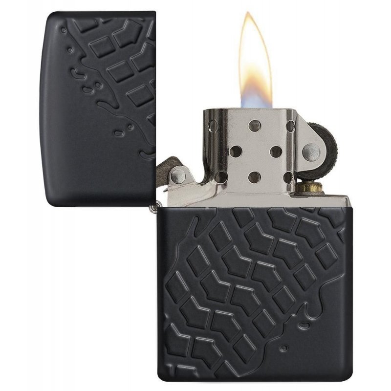 BRICHETA ZIPPO ARMOR BLACK MATTE DEEP CARVE TIRE TREAD in magazin