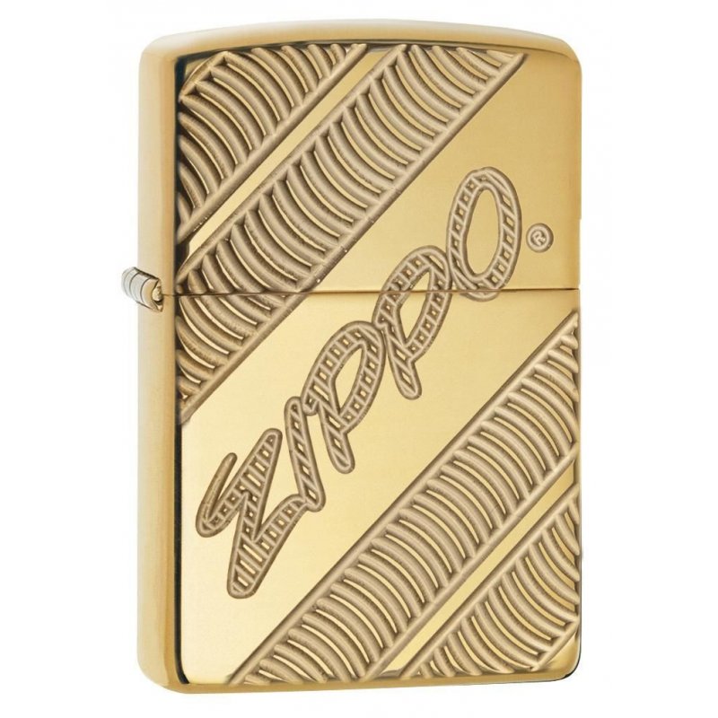 BRICHETA ZIPPO ARMOR HIGH POLISH BRASS DEEP CARVE in oferta zippo