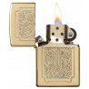 BRICHETA ZIPPO ARMOR HIGH POLISH BRASS DEEP CARVE ECCENTRIC in oferta