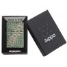 BRICHETA ZIPPO ARMOR ALIGATOR HIGH POLISH GREEN DEEP CARVE cadou zippo