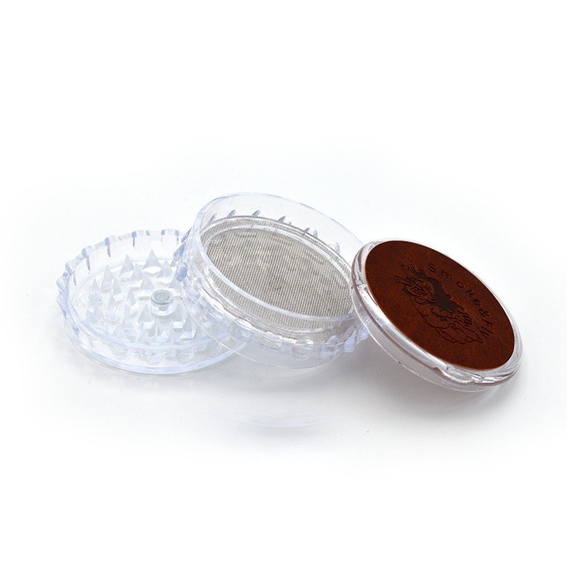 Grinder Tutun Plastic Cap Leather Toro Alb in magazin la oferta