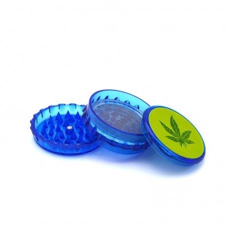 Grinder Tutun Plastic Cap Leather Toro Blue in magazin la oferta