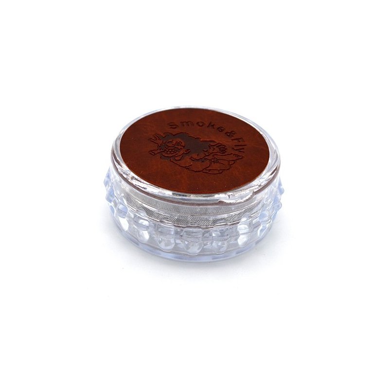 Grinder Tutun Plastic Cap Leather Toro Alb in magazin la oferta