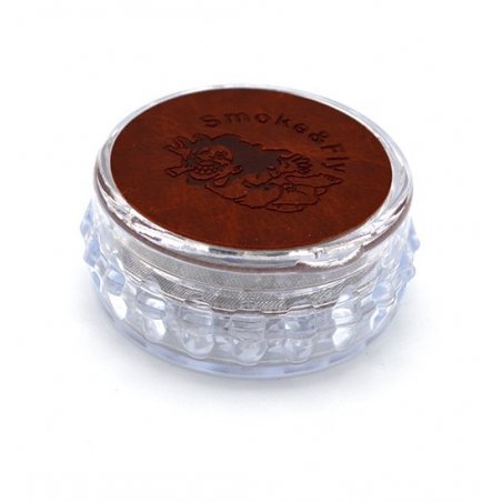 Grinder Tutun Plastic Cap Leather Toro Alb in magazin la oferta