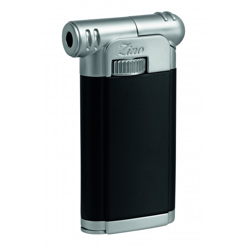 Bricheta Zino Pipe Lighter Black Chrome Matt