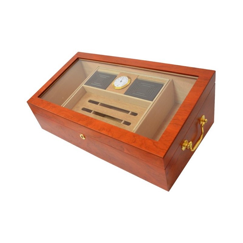 Humidor trabucuri Andreeas Glasstop Mahogany 0939