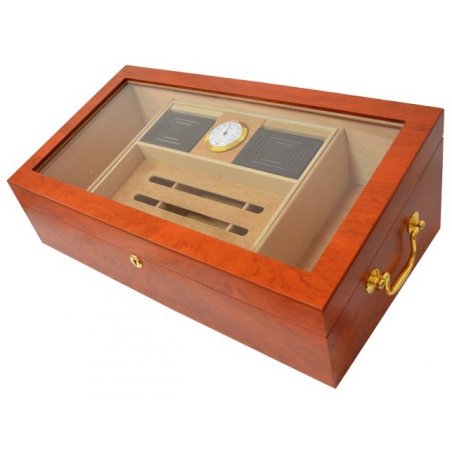 Humidor trabucuri Andreeas Glasstop Mahogany 0939