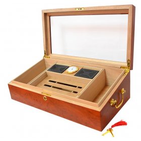 Humidor trabucuri Andreeas Glasstop Mahogany 0939