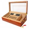Humidor trabucuri Andreeas Glasstop Mahogany umidor trabucuri bune