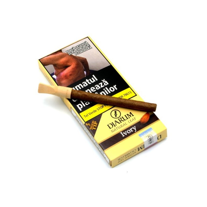 Tutungerie cu Tigari de foi Djarum Wood Tips Ivory Vanilla 5 de vanzare