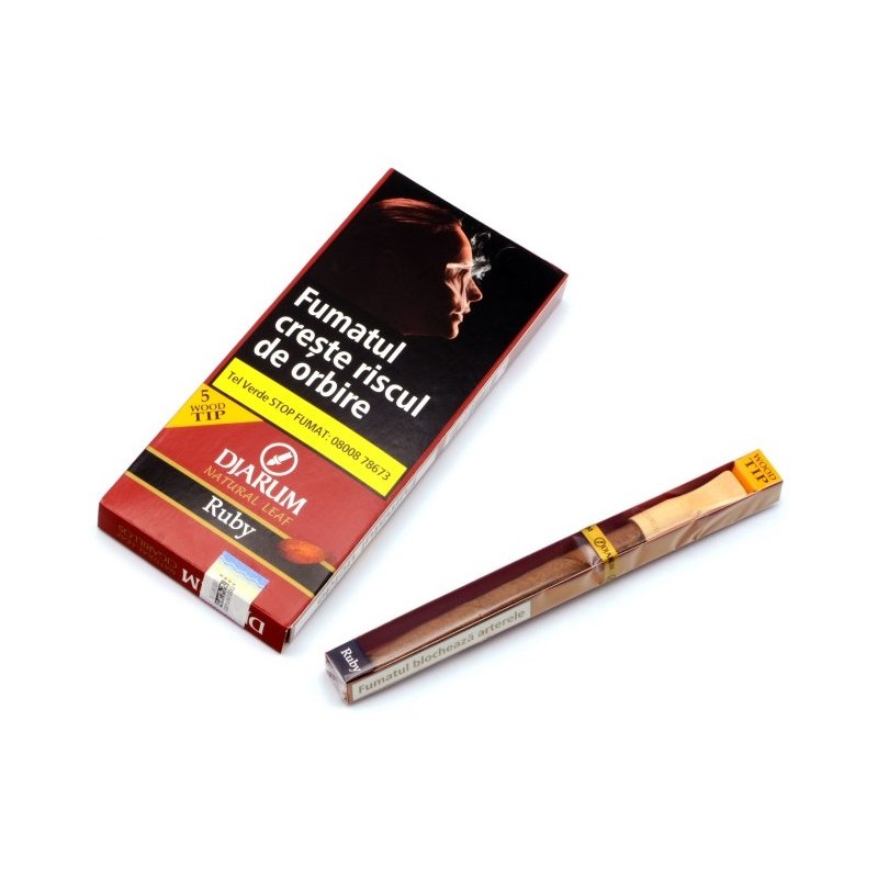 Tigari de foi Djarum Wood Tips Ruby Cherry 5 caut tigari de foi Djarum