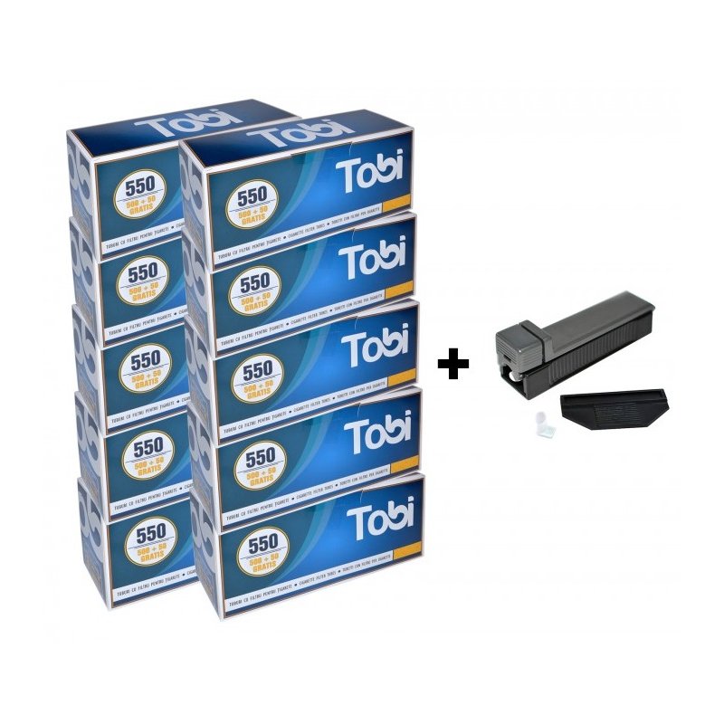 Set Tuburi tigari injectat tutun Tobi 5500 si aparat umplut tuburi