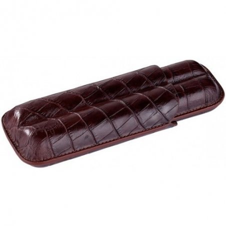 Etui 2 trabucuri Angelo Brown Croco accesorii fumatori trabucuri