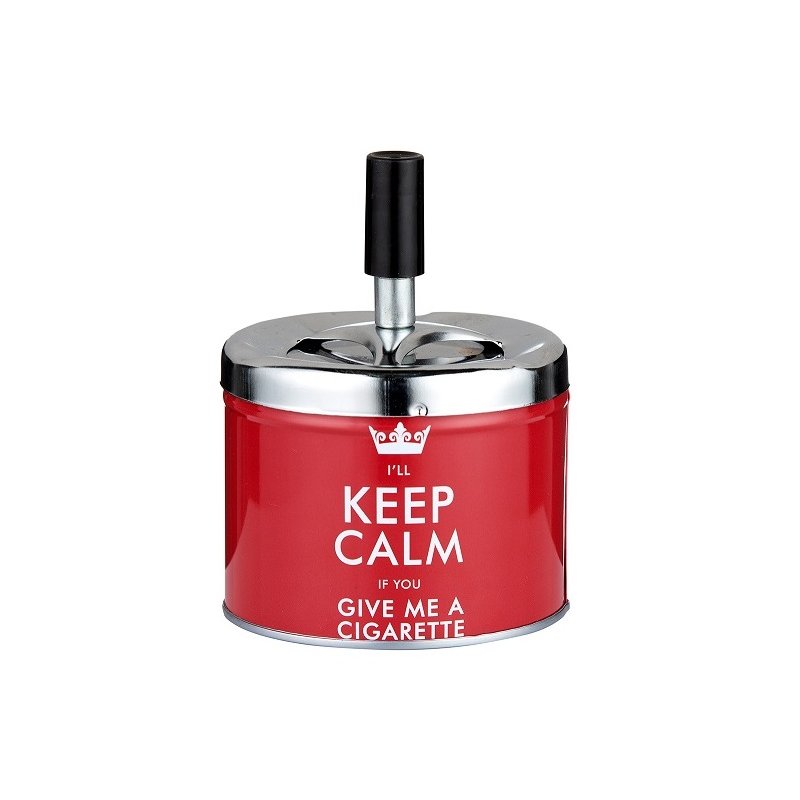 Scrumiera Angelo Spin Keep Calm Red 400661 fumez tigari de foi