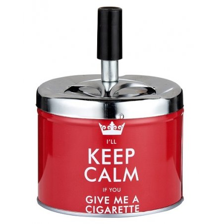 Scrumiera Angelo Spin Keep Calm Red 400661 fumez tigari de foi