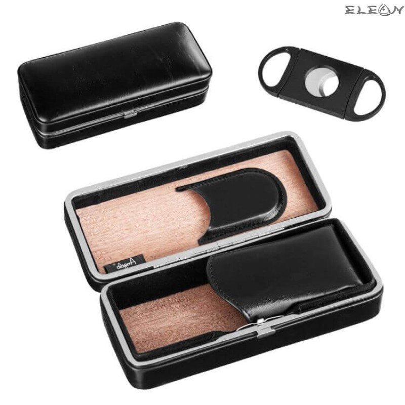 Humidor calatorie 3 trabucuri si cutit Angelo 814000