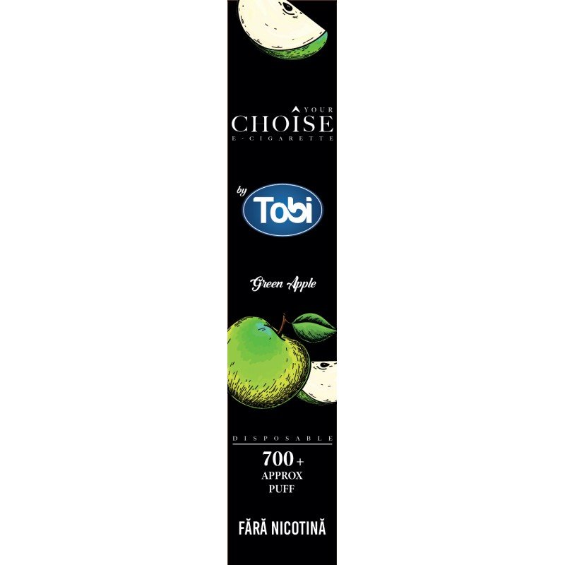 Tigareta electronica Green Apple Choise by Tobi 0mg vape elf bar