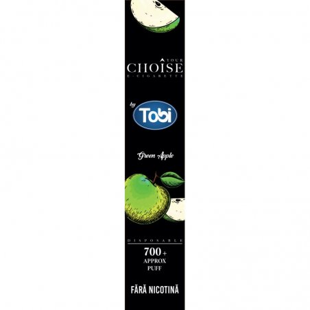 Tigareta electronica Green Apple Choise by Tobi 0mg vape elf bar