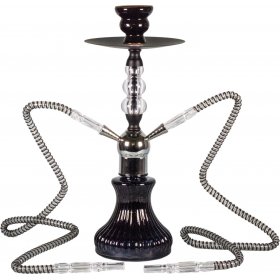 Narghilea Akaba 40 cm 2 furtunuri Negru tutungerie Narghilele