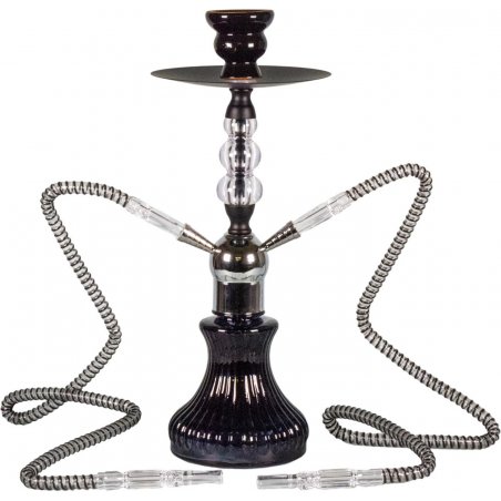 Narghilea Akaba 40 cm 2 furtunuri Negru tutungerie Narghilele