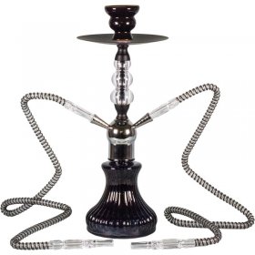 Narghilea Akaba 40 cm 2 furtunuri Negru tutungerie Narghilele