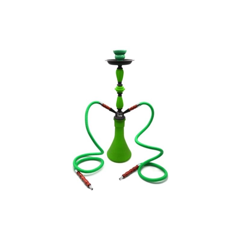 Narghilea Tobi Minya 2 furtunuri Verde 54 cm