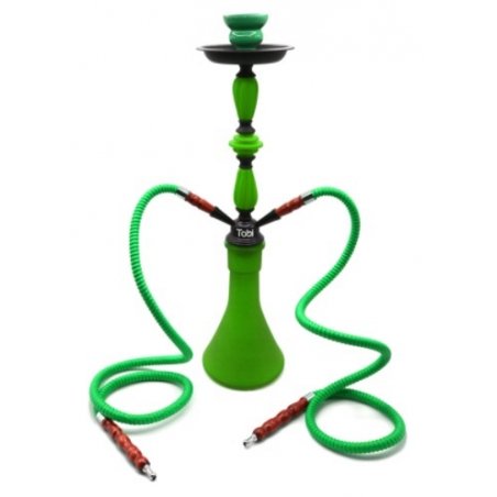 Narghilea Tobi Minya 2 furtunuri Verde 54 cm