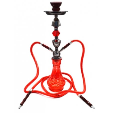 Narghilea Tobi Qus 2 furtunuri Rosu 54 cm