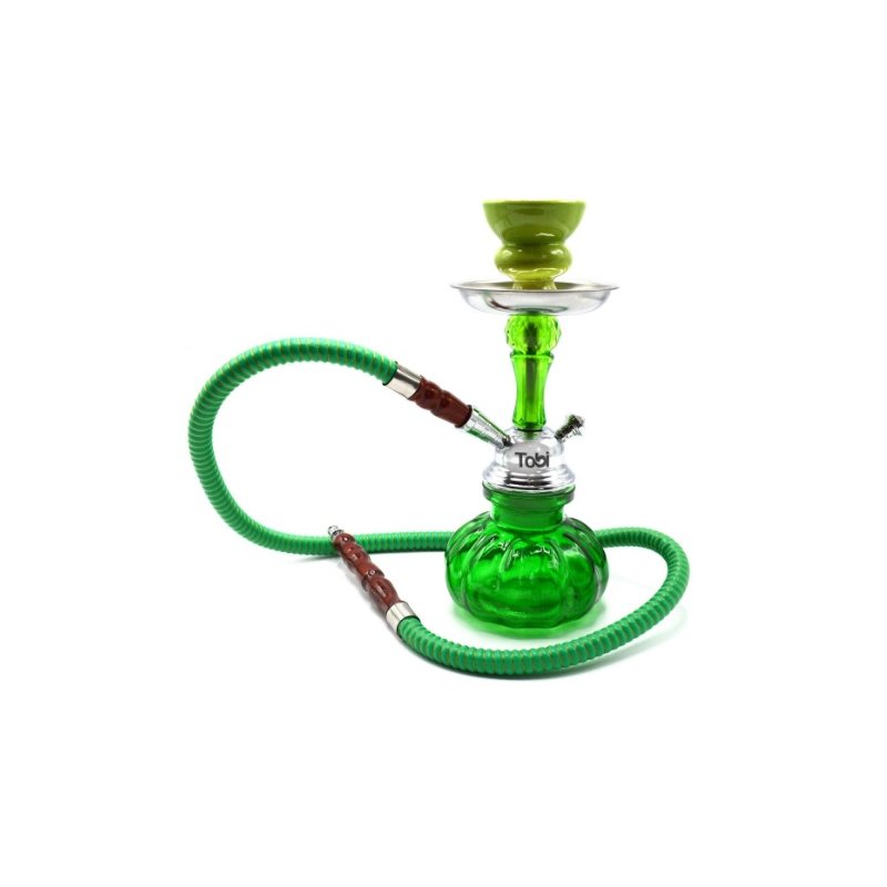 Narghilea Tobi Hamata 1 furtun Verde 25 cm