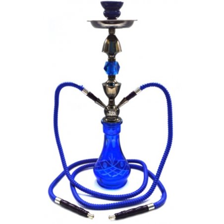 Narghilea Tobi Qus 2 furtunuri Albastru 54 cm fumez narghilea