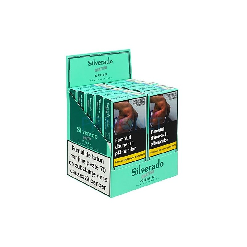 Tigari de foi Silverado Quattro Green 10 Pachete tigari de foi