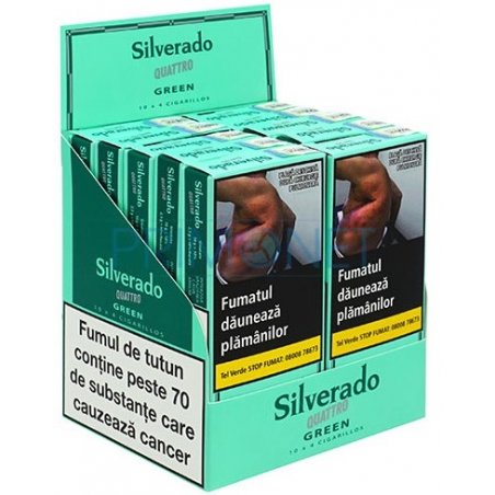 Tigari de foi Silverado Quattro Green 10 Pachete tigari de foi