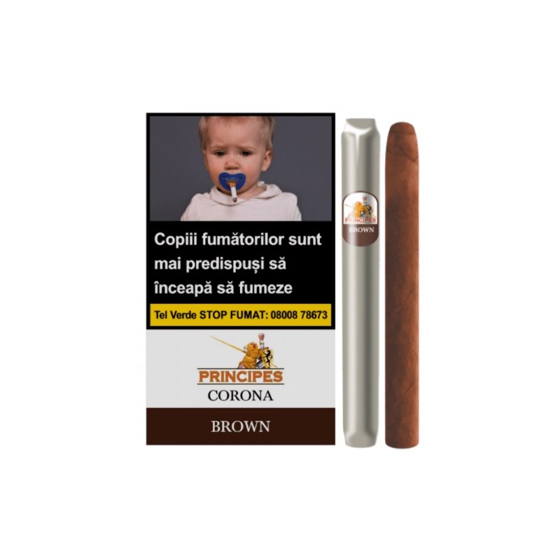 Tigari de foi La Aurora Principes Corona Brown 5