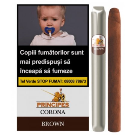 Tigari de foi La Aurora Principes Corona Brown 5