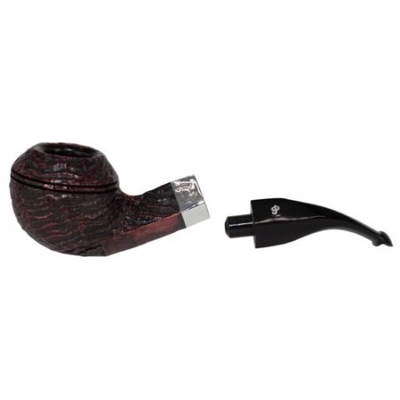 Pipa Peterson Sherlock Holmes Sandblasted Squire P-Lip 9mm tutungerie
