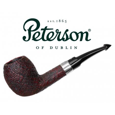 Pipa Peterson Sherlock Holmes Sandblasted Strand P-Lip 9mm