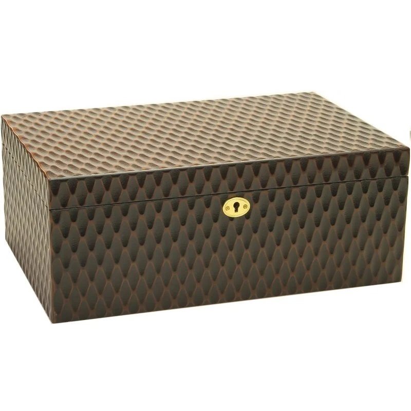 Umidor trabucuri Angelo Deluxe Brown 50 cutie pastrare trabucuri