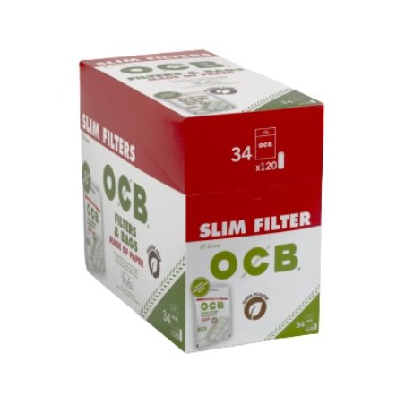 Filtre Hartie Plastic Free slim 6 mm OCB 34 tutungerie cu filtre de rulat
