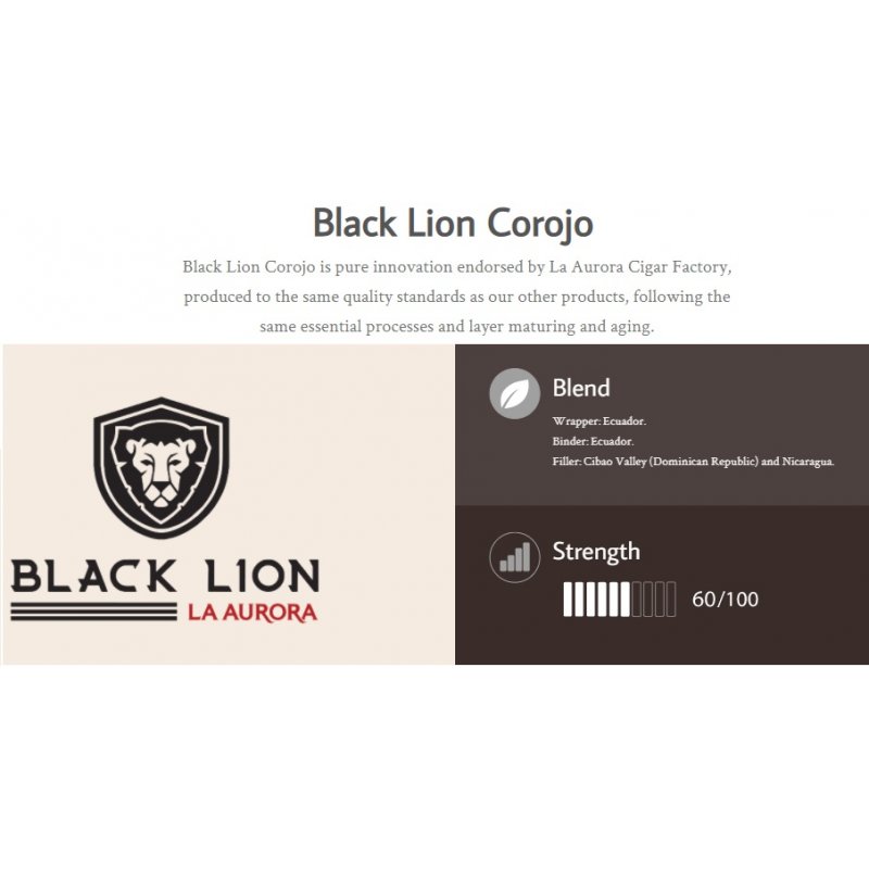 Trabucuri La Aurora Black Lion Corojo Gran Toro 25 tutungerie
