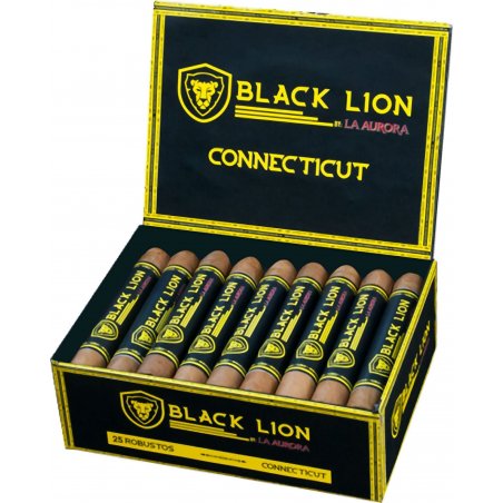 Trabucuri La Aurora Black Lion Connecticut Robusto 25 tutungerie