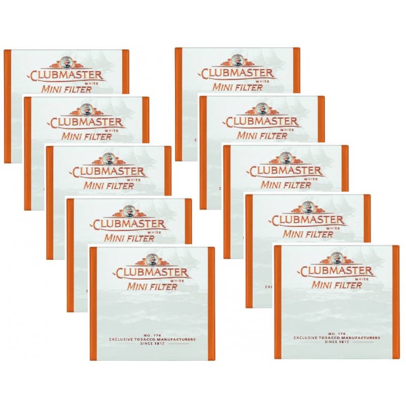 Tigari de foi Clubmaster Mini Filter White 10 Pachete