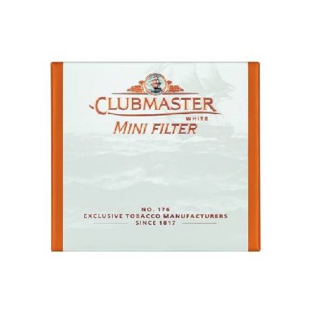 Tigari de foi Clubmaster Mini Filter White 10 caut tutungerie
