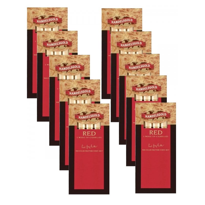 Tigari de foi Handelsgold Wood Tip Red 50