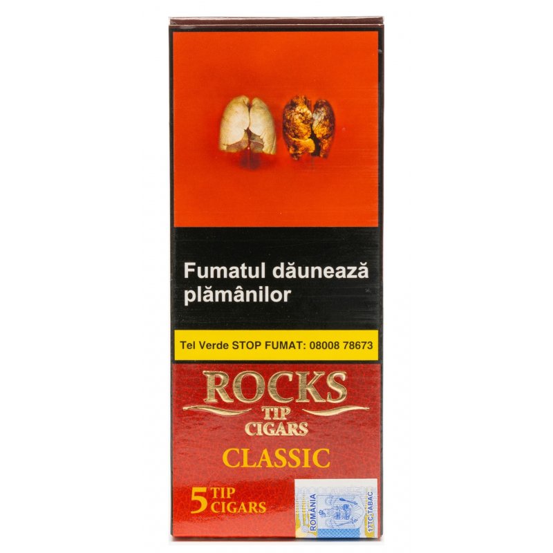 Tigari de foi Rocks Tip Classic 50 tutungerie cu tigari de foi