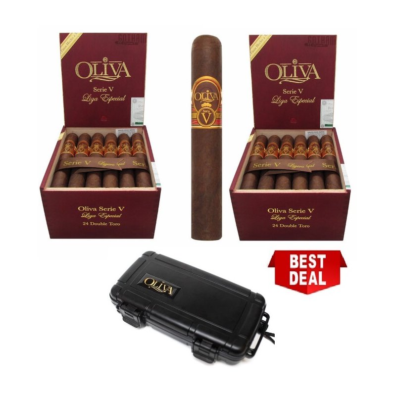Trabucuri Oliva Serie V Liga Especial Double Toro 48 si umidor cadou