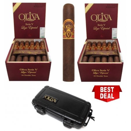 Trabucuri Oliva Serie V Liga Especial Double Toro 48 si umidor cadou