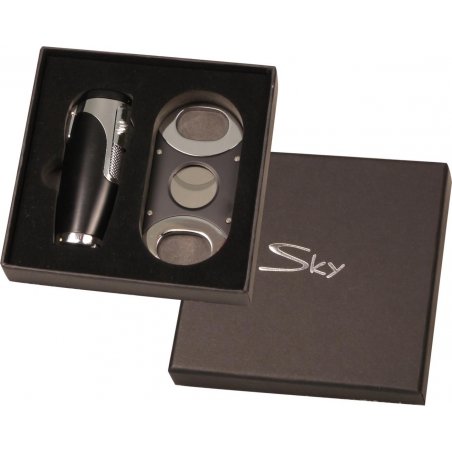 Set accesorii trabucuri bricheta si cutit Sky 238359 caut trabucuri