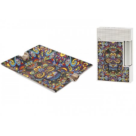 Set bricheta si scrumiera S.T Dupont L2 Mexico Skull accesorii premium