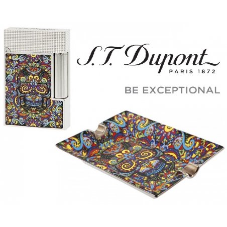 Set bricheta si scrumiera S.T Dupont L2 Mexico Skull
