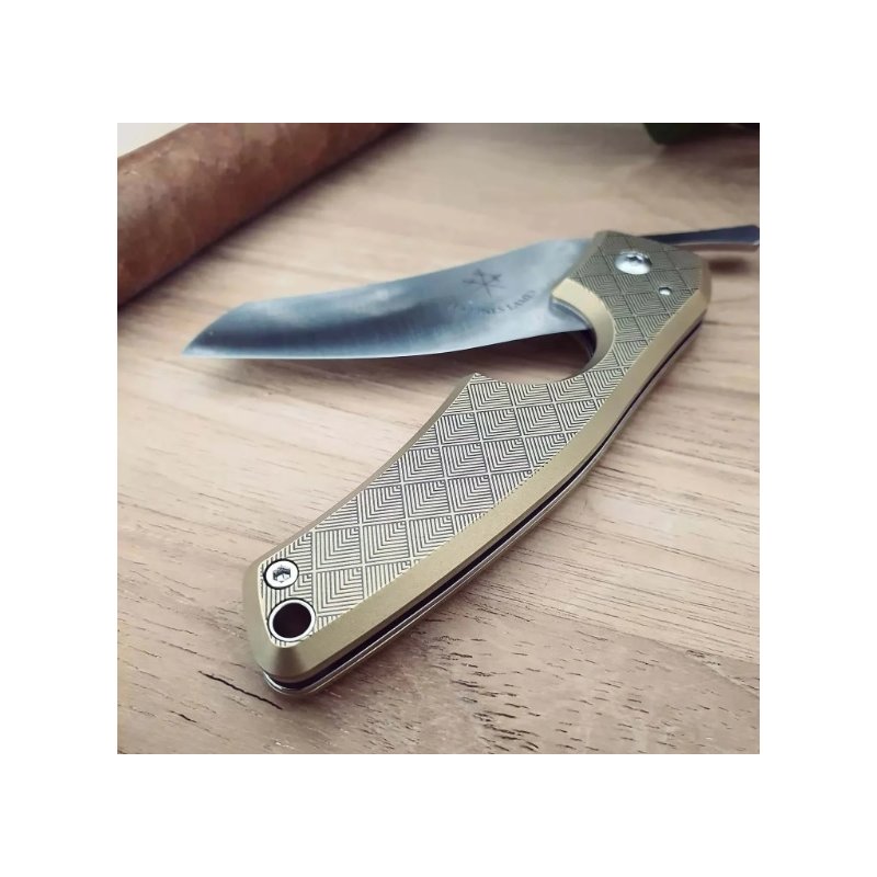 Cutit trabucuri Le Fines Lames Le Petit Brass Leaf